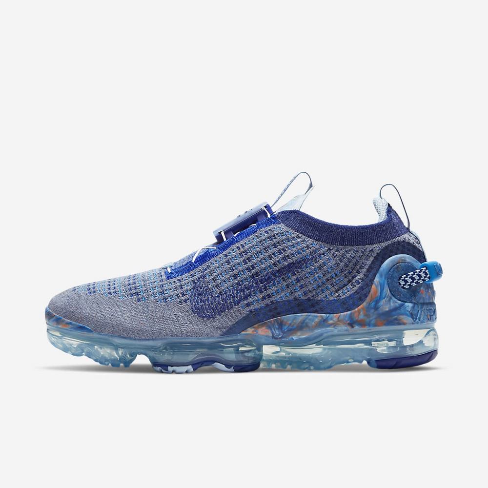 Sneakers Nike Air VaporMax 2020 Flyknit Bleu 7064-812 Stone Blue/Glacier Blue/Deep Royal Blue Homme | EVC-36943042